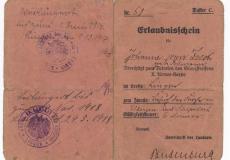 Papierender Ausweis 1918 